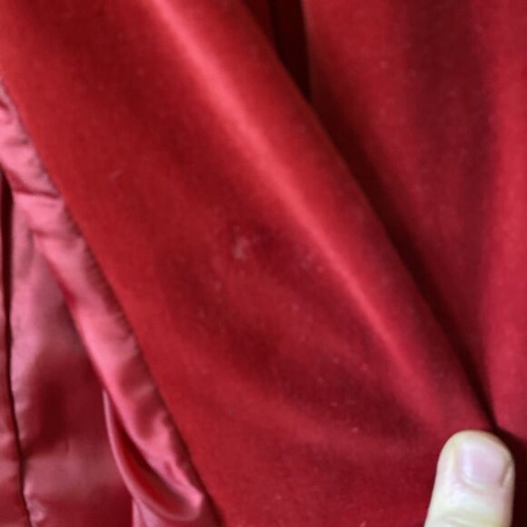 Studio Works Womens Petite Medium  Red Blazer Jacket Vintage One Button Career - Picture 8 of 15